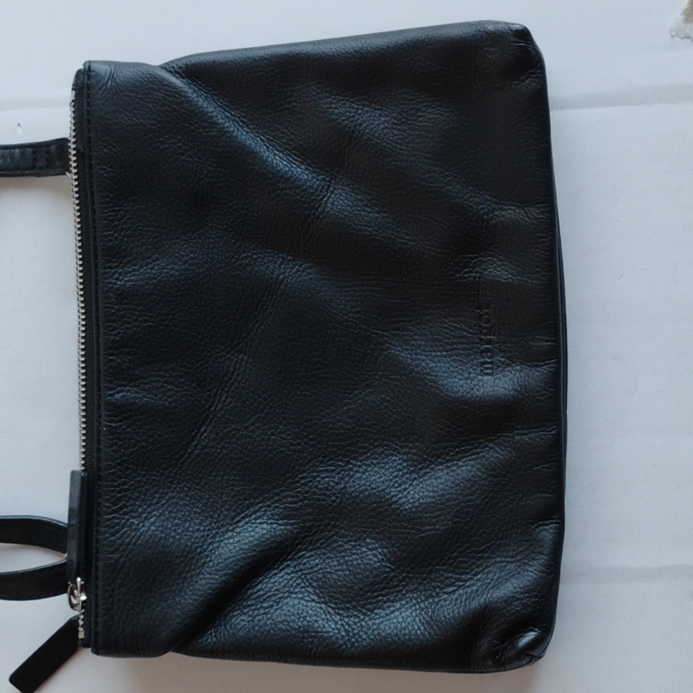 Margot Black Leather Crossbody Bag